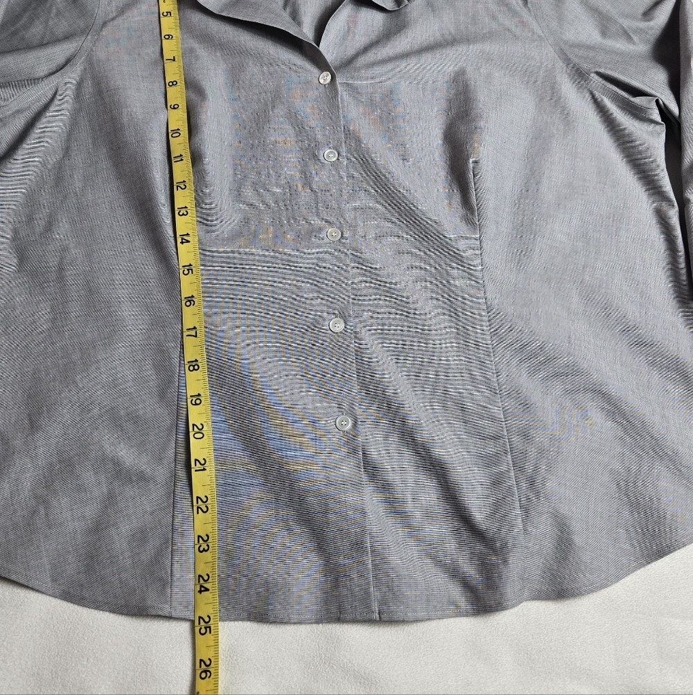 Talbots Wrinkle Resistant Light Gray Button Down … - image 5